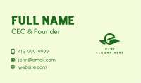 Eco Friendly Leaf Letter E  Business Card Image Preview