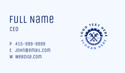 Pipe Wrench Home Plumber Business Card Image Preview