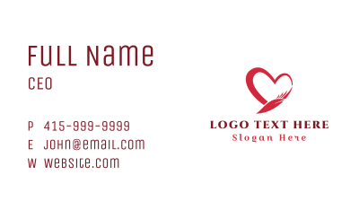 Hand Heart Foundation Business Card Image Preview