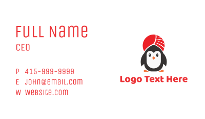 Turban Penguin Business Card Image Preview