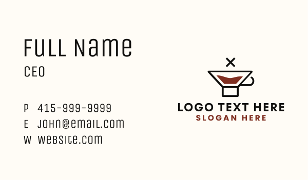 Modern Coffee Cup Business Card Design Image Preview