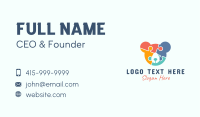 Puzzle Teddy Bear Business Card Image Preview