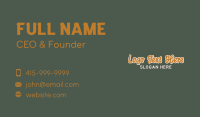 Retro Quirky Wordmark Business Card Image Preview
