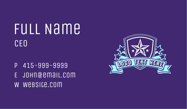 Star Shield Gaming Business Card Design Image Preview