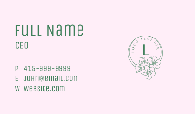 Orchid Flower Letter Business Card Image Preview