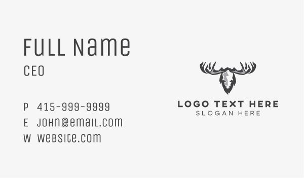Texas Longhorn Animal Business Card Design Image Preview