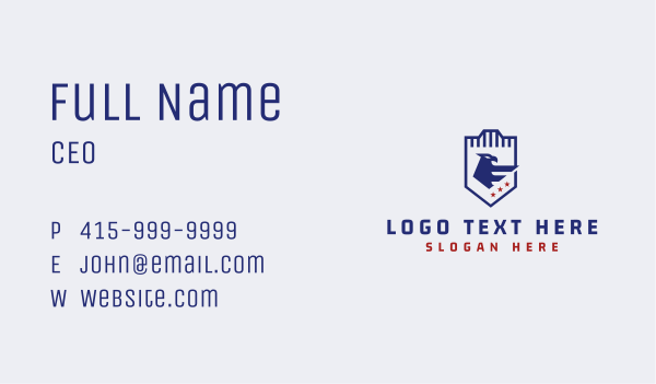 Military American Eagle Business Card Design Image Preview