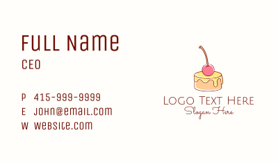 Minimalist Cherry Pudding  Business Card Image Preview