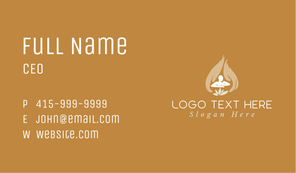 Hands Lotus Massage Business Card Design Image Preview