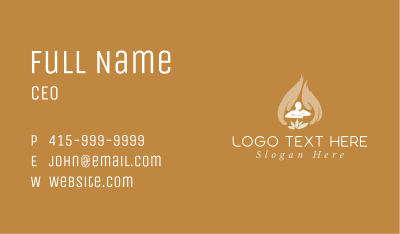Hands Lotus Massage Business Card Image Preview
