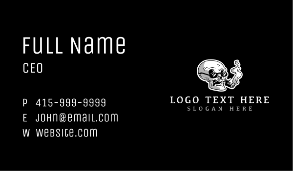 Tobacco Skull Smoke Business Card Design Image Preview