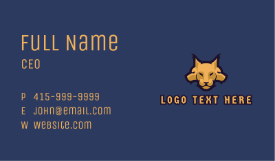 Golden Cerberus Mascot Business Card Image Preview