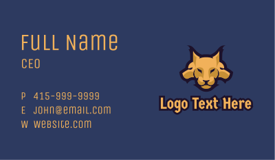 Golden Cerberus Mascot Business Card