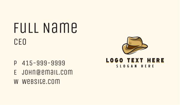 Western Cowboy Hat Business Card Design Image Preview