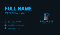 Banking Pixel Letter P Business Card Image Preview