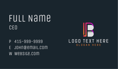 Generic Letter B Firm Business Card Image Preview