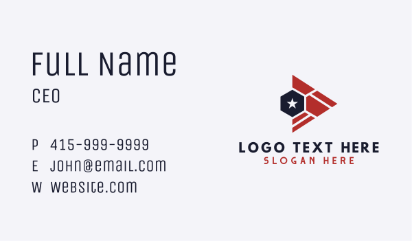 Triangle Hexagon Star Business Card Design Image Preview