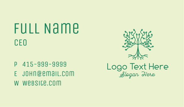 Natural Growing Seedling Business Card Design Image Preview