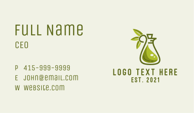 Olive Oil Bottle Business Card Image Preview