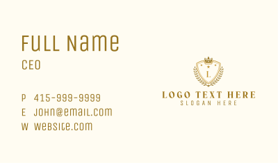 High End Royal Shield Business Card Image Preview