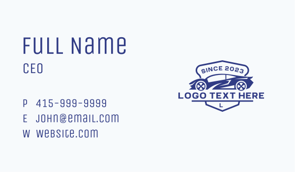 Sports Car Garage Business Card Design Image Preview