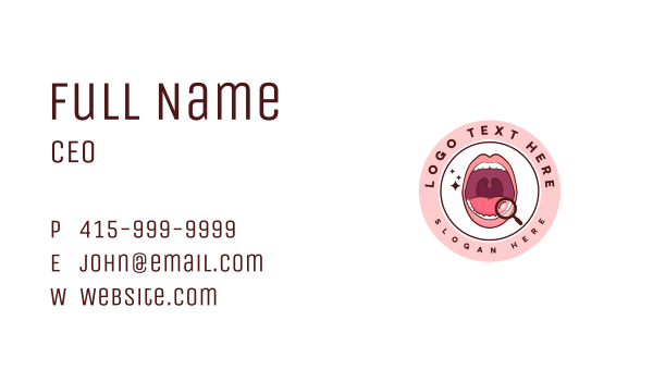 Oral Health Dentist Business Card Design Image Preview