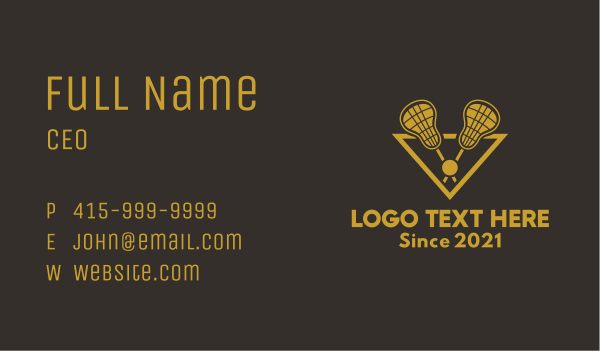 Sports Lacrosse Stick Business Card Design Image Preview