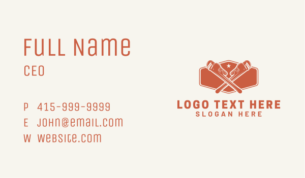 Orange Pipe Wrench Business Card Design Image Preview