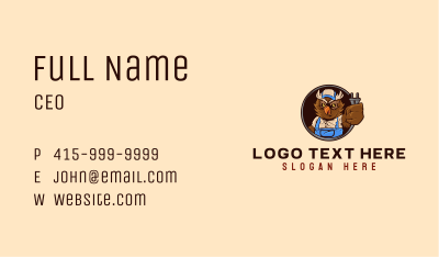 Electrician Owl Mascot Business Card Image Preview
