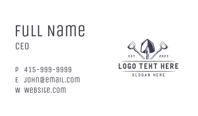 Shovel Landscaping Tool Business Card Image Preview