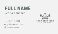 Forest Pine Tree Cabin Business Card Image Preview