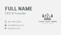 Forest Pine Tree Cabin Business Card Preview