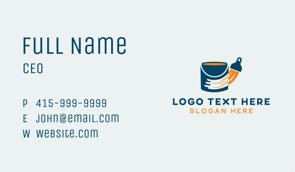 Paint Bucket Renovation Painter Business Card Design Image Preview