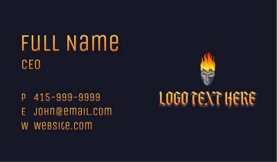 Angry Fiery Man Business Card