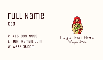 Matryoshka Doll Decoration Business Card Image Preview