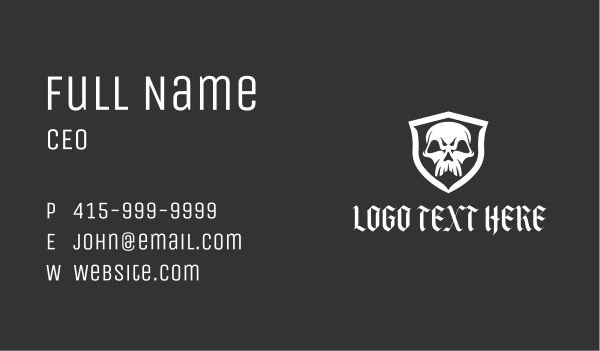 Gaming Skull Head Business Card Design Image Preview