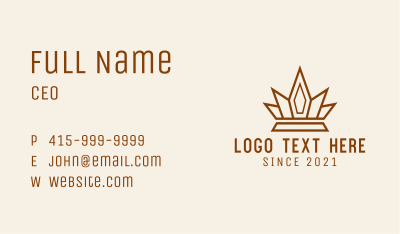 Bronze Emperor Crown Business Card Image Preview
