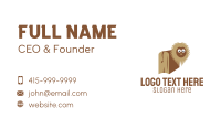 Shaggy Brown Lion Book Business Card Image Preview