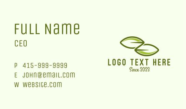 Leaf Letter Z Business Card Design Image Preview