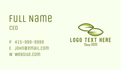 Leaf Letter Z Business Card Image Preview