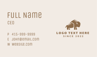 Bison Cattle Livestock Business Card Image Preview