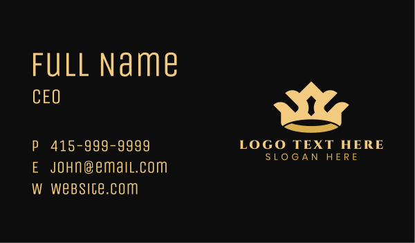 Premium Crown Jewelry Business Card Design Image Preview