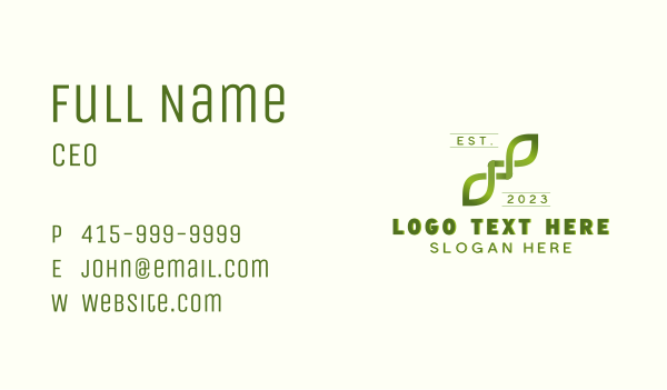 Leaves Farming Nature Business Card Design Image Preview