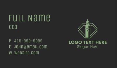Green Vape Badge Business Card Image Preview