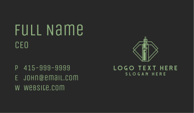 Green Vape Badge Business Card Image Preview
