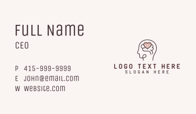 Brain Heart Mental Health Business Card Image Preview