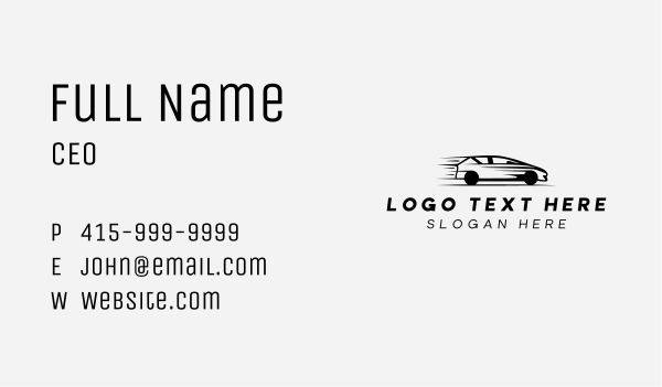 Fast Black SUV Business Card Design Image Preview