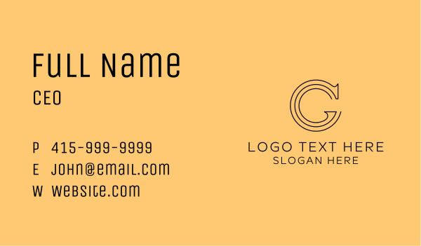 Circle Letter C Business Card Design Image Preview