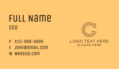 Circle Letter C Business Card Image Preview