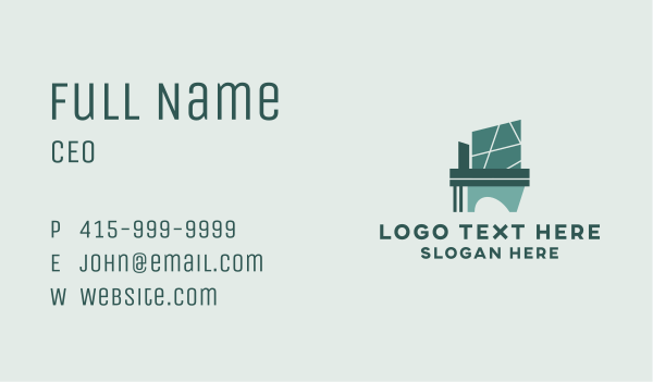 Modern Abstract Furniture Business Card Design Image Preview